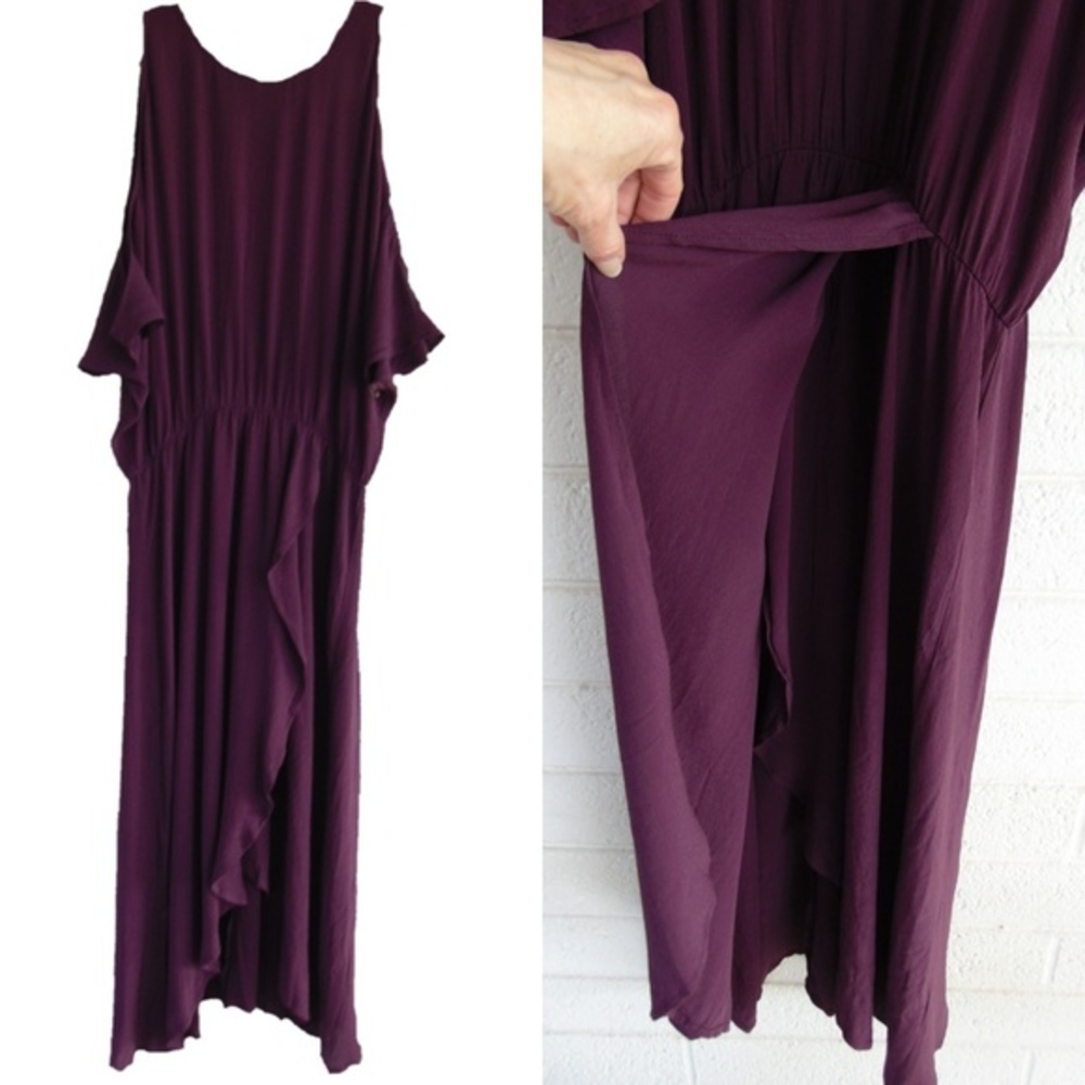 Leith cold shoulder shoulder midi dress medium
